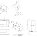 Акриловая ванна AM.PM Gem 170x70 с каркасом, шторкой и душевой системой W90ASET-170D3W5 белый, хром