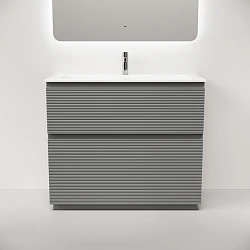 Тумба под раковину Sancos Folk Floor 100 FL100FES напольная, Ergraut soft