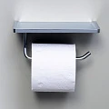 Держатель туалетной бумаги Wasserkraft K-1325 с полкой, хром