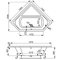Акриловая ванна Vagnerplast Cavallo Corner 140x140 VPBA140CAV3X-04 белая глянцевая