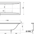 Ванна из искусственного камня Эстет Дельта 150x70 ФР-00001470 белая глянцевая