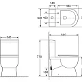 Чаша для унитаза напольного BelBagno RICCO BB275CPR