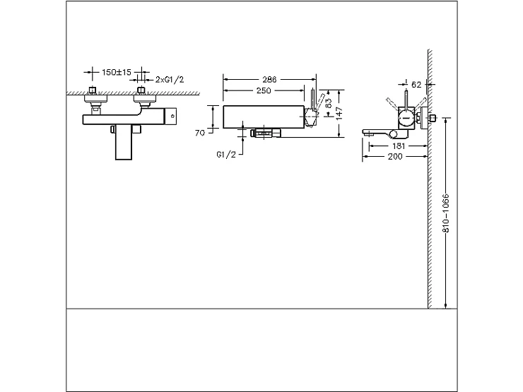 Смеситель для ванны с душем Bravat Stream-D F637163C-01 хром