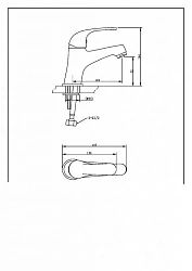 Смеситель для раковины Bravat Fit F1135188CP-RUS хром