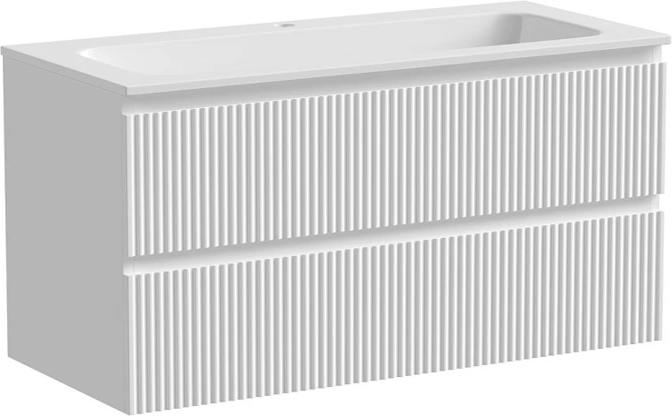 Тумба под раковину Sancos Snob R 100 SNR100W белая матовая