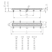 Душевой лоток Veconi Medium 95 V950MB черный матовый