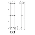 Полотенцесушитель электрический Bonna Asteria 1200x120 BNP-EI3C-dt12012Ch хром