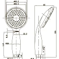 Душевая лейка Lemark Люкс LM8001C пластик, хром
