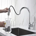 Смеситель для кухни Aquatek Европа AQ1384CR с вытяжным изливом, хром