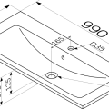 Тумба с раковиной AM.PM X-Joy 100 напольная, белый глянец