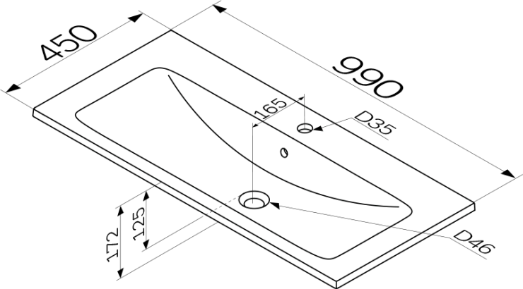 Тумба с раковиной AM.PM X-Joy 100 напольная, белый глянец