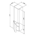Шкаф-пенал AM.PM Sensation 40см M30CHR0406WG белый глянцевый
