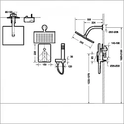 Душевой комплект Bravat Phillis F856101C-B-ENG с внутренней частью, хром