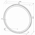 Зеркало Art&max Napoli AM-Nap-1000-DS-F с подсветкой, черное