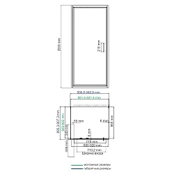 Душевой уголок Wasserkraft Salm 90x90см 27I43 профиль хром, стекло прозрачное