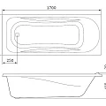 Акриловая ванна AM.PM Sense 170x70 W76A-170-070W-A белая глянцевая