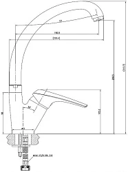Смеситель Aquanet Conte SD91385 для кухонной мойки