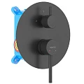 Смеситель для ванны с душем Aquatek Европа AQ1346MB с внутренней частью, матовый черный