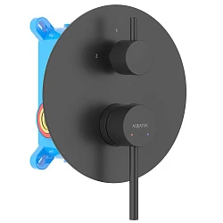 Смеситель для ванны с душем Aquatek Европа AQ1346MB с внутренней частью, матовый черный