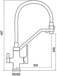 Смеситель для кухни со встроенным фильтром под питьевую воду Gappo G4317-8 белый-хром