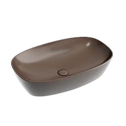 Раковина накладная Ceramica nova Element 600*380*138мм CN6049MDB коричневая матовая