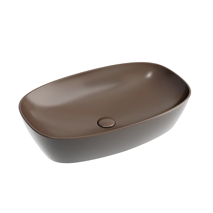 Раковина накладная Ceramica nova Element 600*380*138мм CN6049MDB коричневая матовая