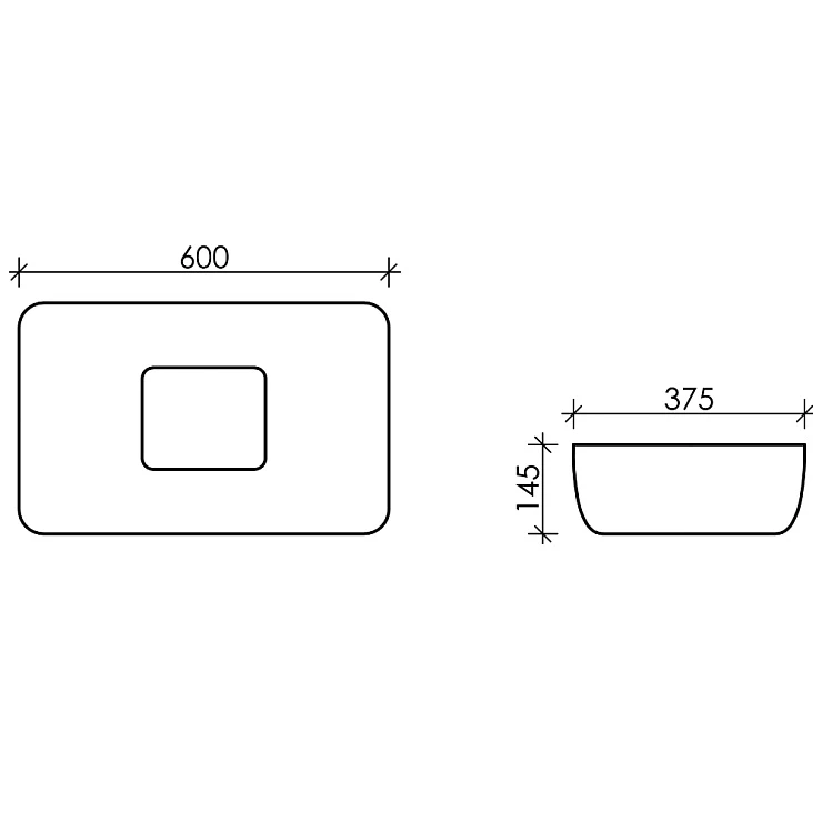 Раковина накладная Ceramica Nova Element CN5021 белая глянцевая