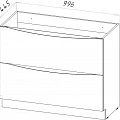 Тумба под раковину BelBagno Marino 100 MARINO-1000-2C-PIA-BL-P белая глянцевая