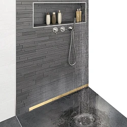 Душевой лоток Berges Wall 60 092056 золото глянец
