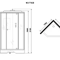 Душевая кабина Niagara Luxe 100x100см NG-7702DM профиль серебро