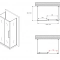 Душевой уголок ABBER Schwarzer Diamant 170x100см AG30170H-S100-S100 профиль хром, стекло прозрачное