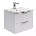 Тумба с раковиной Comforty Лима 60П2 белая матовая (раковина Como 60)