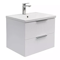 Тумба с раковиной Comforty Лима 60П2 белая матовая (раковина Como 60)
