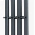Полотенцесушитель электрический Маргроид lnaro 4, 150x6x18 см, профильный, 3 секции, 2 ряда, черный 