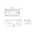 Акриловая ванна AM.PM Spirit 170x75 W72A-170-075W-A2 белая глянцевая