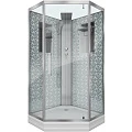 Душевая кабина Niagara Luxe 100x100см NGL-7717WBK профиль серебро