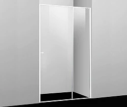 Душевая дверь в нишу Wasserkraft Rhin 100см 44S12 профиль белый, стекло прозрачное