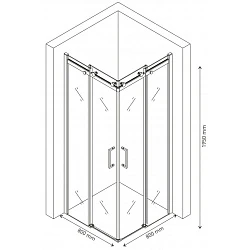 Душевой уголок Berges Gelios 80x80см 061026 профиль хром, стекло прозрачное