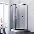 Душевой уголок AM.PM X-Joy 90x90см W88G-205-090BT64 профиль черный, стекло прозрачное