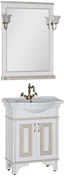 Мебель для ванной Aquanet Валенса 70 белый краколет/золото