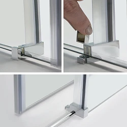 Душевой уголок Wasserkraft Alme 130x100см 15R34 профиль хром, стекло прозрачное