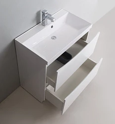 Тумба с раковиной BelBagno Marino 90 белая глянцевая