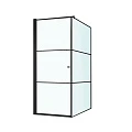 Душевой уголок Berges Dark 90x90см 061020L профиль черный, стекло прозрачное