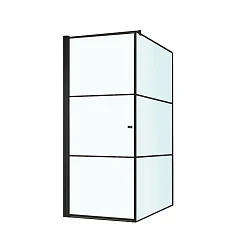 Душевой уголок Berges Dark 90x90см 061020L профиль черный, стекло прозрачное