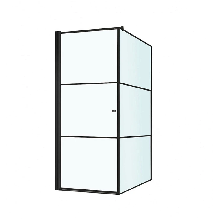 Душевой уголок Berges Dark 90x90см 061020L профиль черный, стекло прозрачное