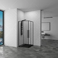 Душевой уголок RGW Stilvoll SV-31B 80х80см 32323188-14 профиль черный, стекло прозрачное
