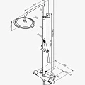 Душевая стойка Damixa Scandinavian Pure 936800300 черная матовая