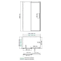 Душевой уголок Wasserkraft Dinkel 120x100см 58R10 профиль хром, стекло прозрачное