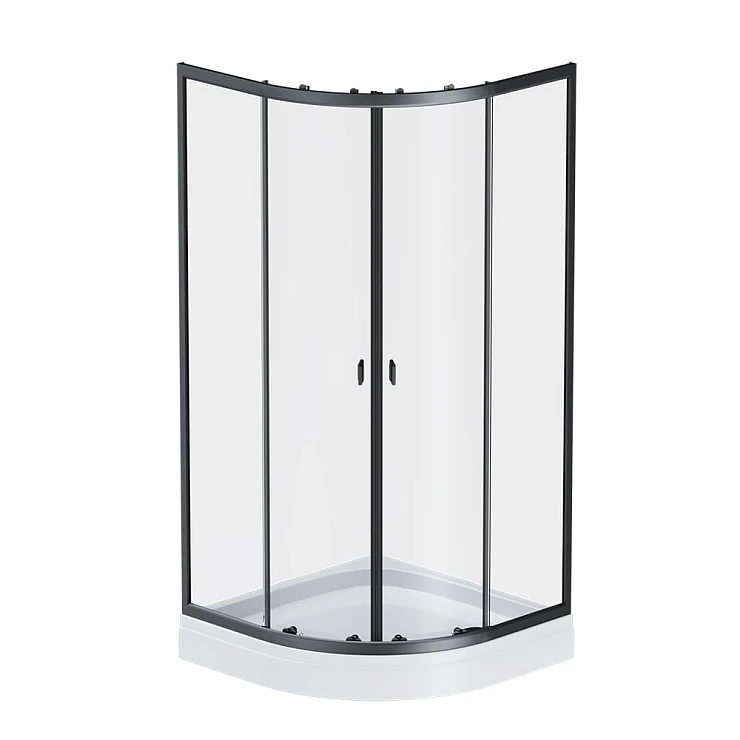 Душевой уголок AM.PM X-Joy 90x90см W88E-205-090BT профиль матовый черный, стекла прозрачные
