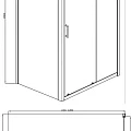 Душевой уголок Bravat Drop 120x80см BS120.3100A профиль хром, стекло прозрачное